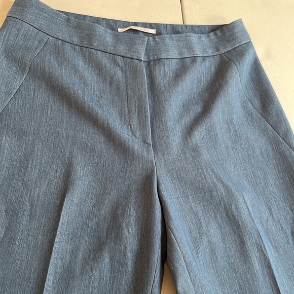 Tahari size 8 -10 high waist ,wide leg flat zip front trouser style pants - Picture 5 of 12